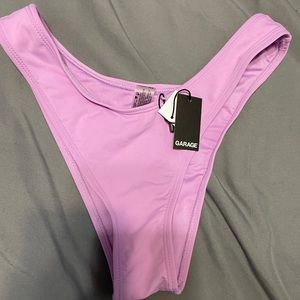High-rise lavender bathing suit bottoms